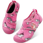 Barerun Kids Water Shoes Girls Boys Toddler Non-Slip Quick Dry Aqua Socks Beach Swim Walking Shoes Pink 2.5-3.5 Little Kid